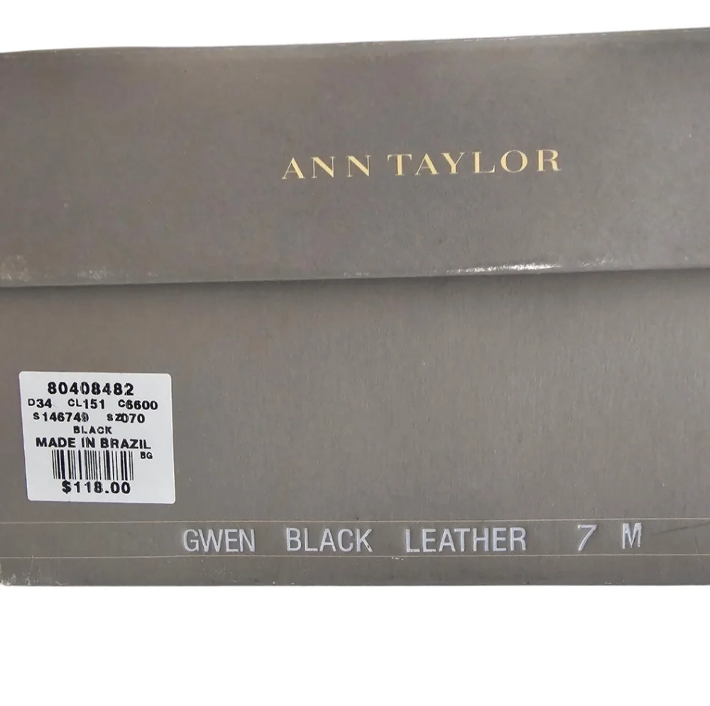 Ann Taylor Braided Leather Ankle Strap 3" Heeled Sandals | EUC | 7M | Black - Picture 11 of 16